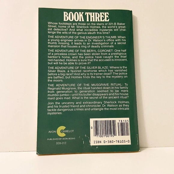 Vintage 1981 Sir Arthur Conan  Doyles The Adventures of Sherlock Holmes Book 3 - Picture 2 of 14